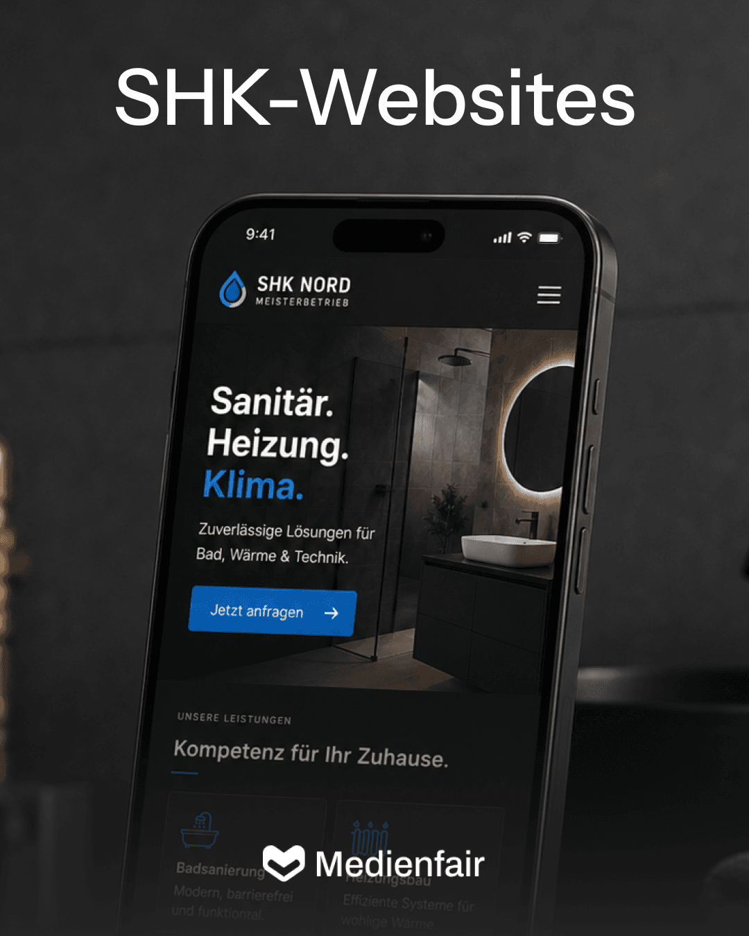 Beispiel einer modernen Handwerker-Website – Vorschau 1